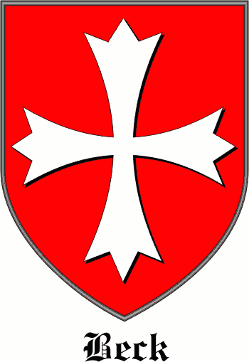 Beck family crest Beck family crest