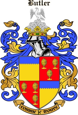 Butler family crest Butler family crest