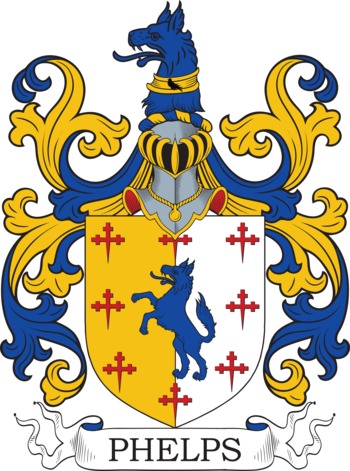 PHELPS family crest PHELPS family crest